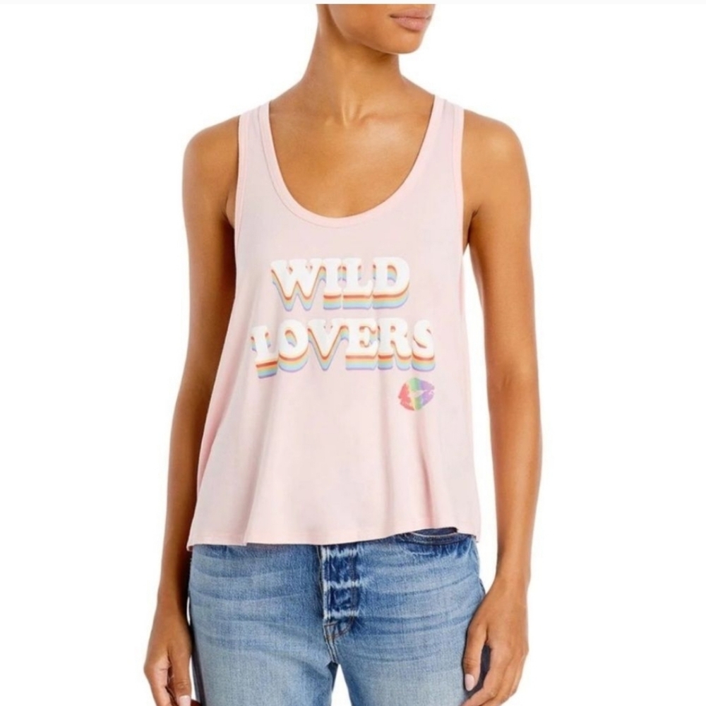Wildfox “Wild Lovers” Racerback Tank Top Size Small NWT